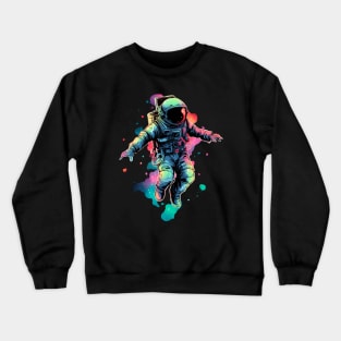 Astronaut Rainbow Galaxy Crewneck Sweatshirt